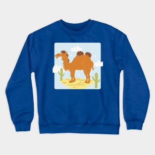 Camel Hand Drawn Illustration Cartoon Crewneck Sweatshirt